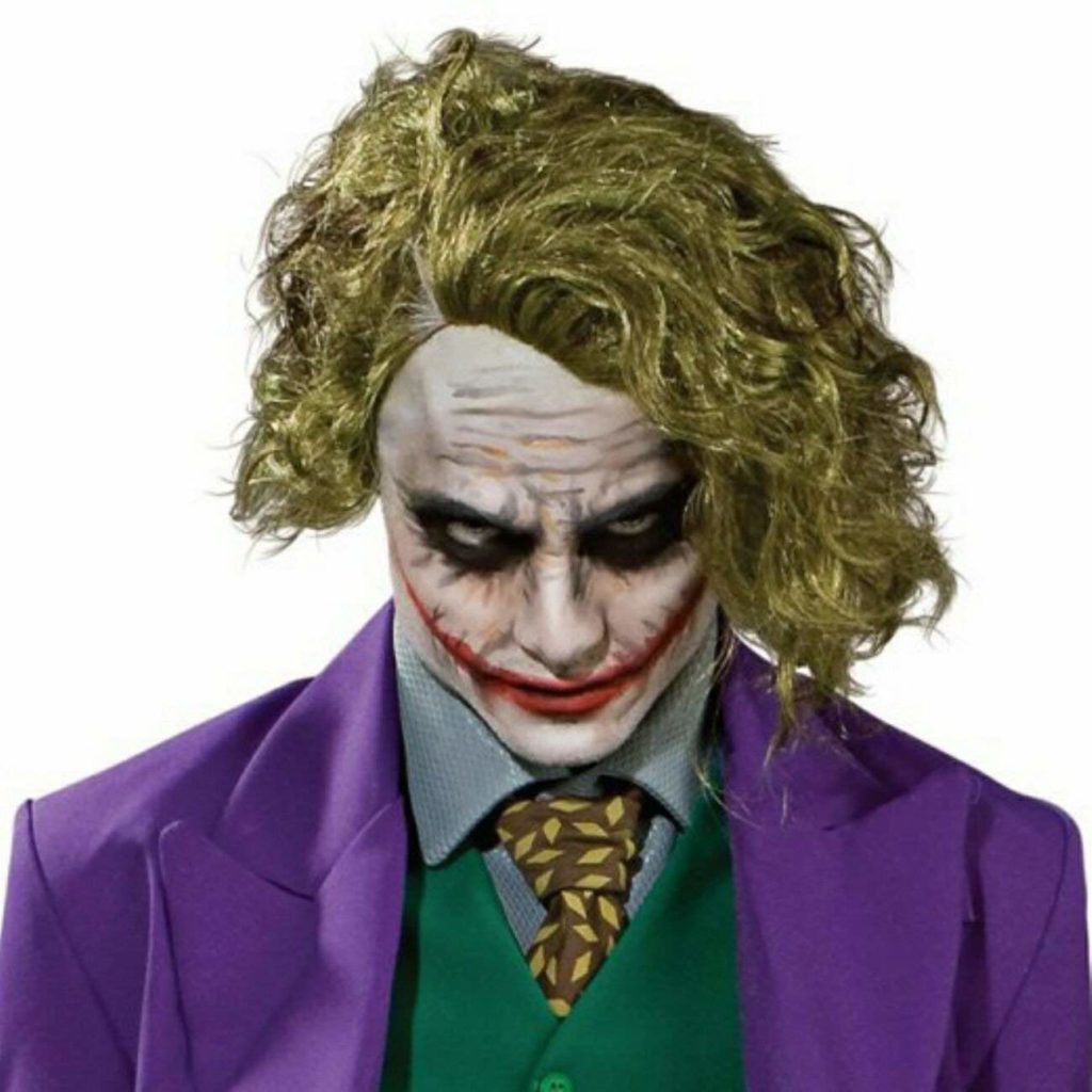 Maschera con parrucca Joker travestimento Halloween taglia unica prezzo