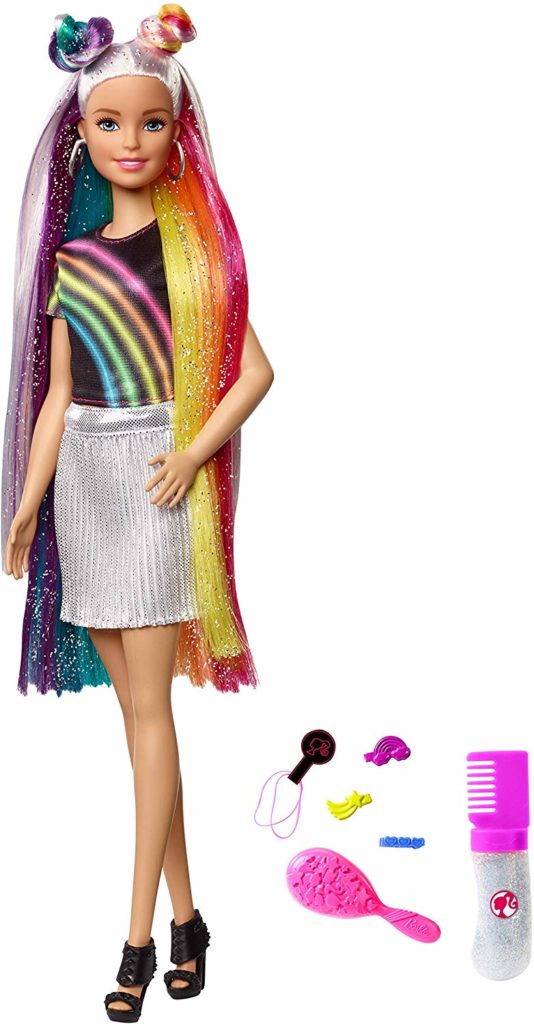 Novità 2019 Barbie Capelli lunghi Arcobaleno pettine gel colorato quanto costa