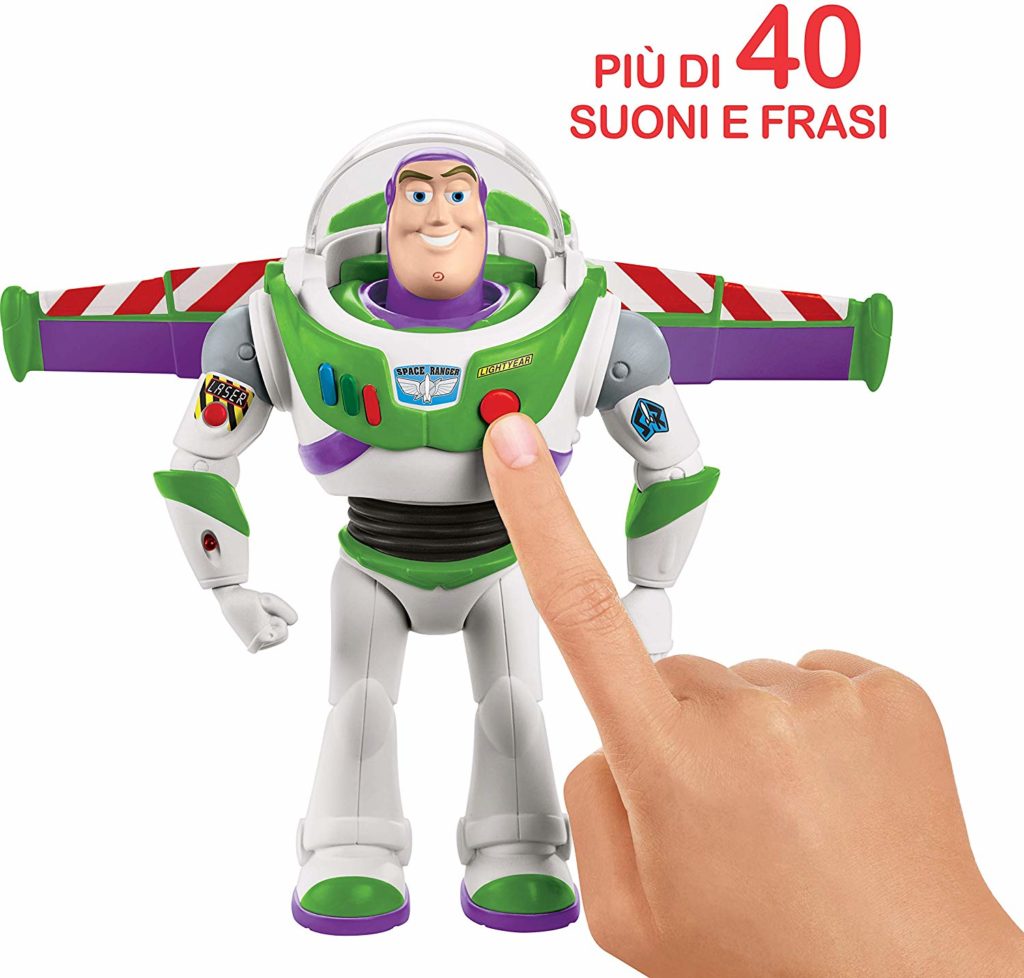 Nuovo Buzz Lightyear Missione Speciale laser luci suoni frasi del film Toy Story 4 prezzo vendita