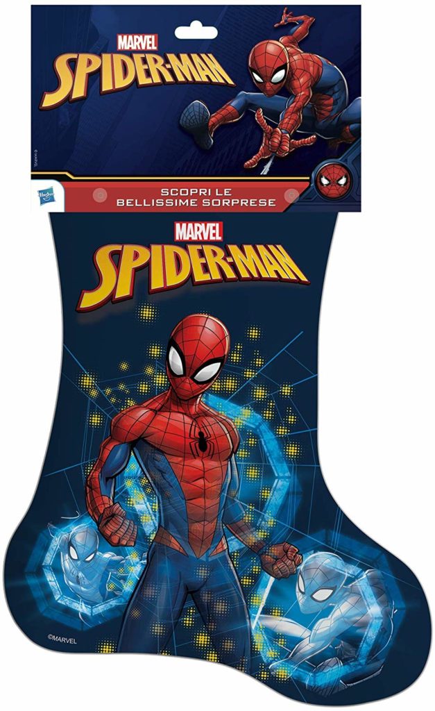 Calzettone Befana 2020 Spiderman calza regali a sorpresa giocattoli cosa si trova