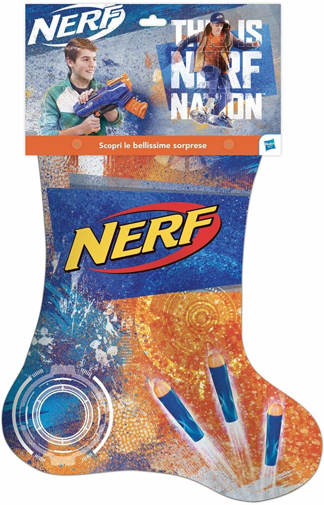 Calzettone Nerf 2020 calza regali a sorpresa giocattoli cosa si trova prezzo