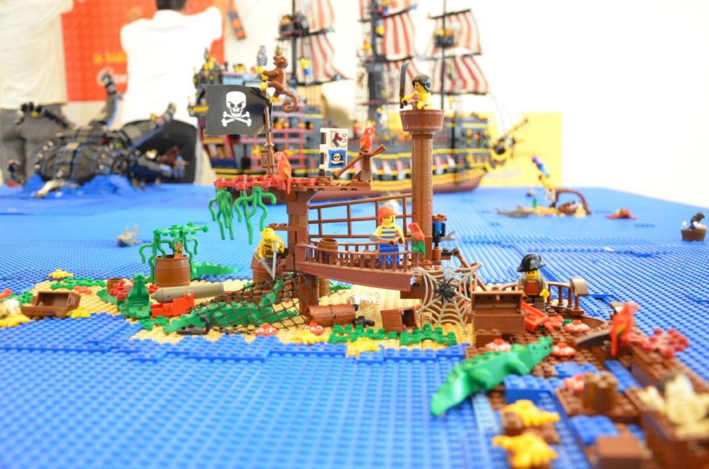 Diorama Pirati mattoncini lego I love Lego Mostra a Milano fino febbraio 2020