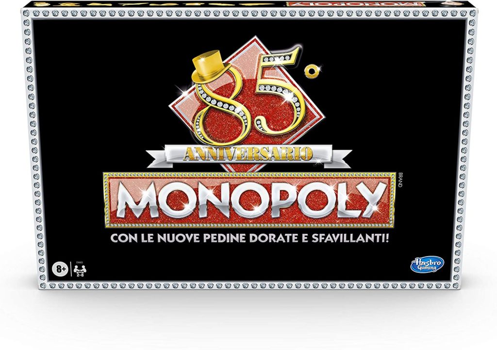 Monopoly 85 anniversario Gioco scatola Hasbro come si gioca istruzioni prezzo vendita