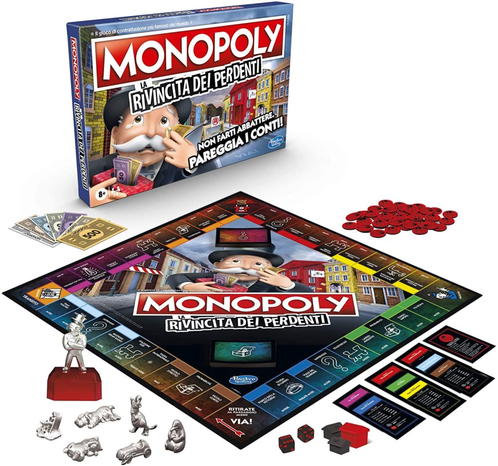 Monopoly Rivincita dei perdenti gioco da tavolo Hasbro Novità 2020 regolamento costo online in quanti si gioca