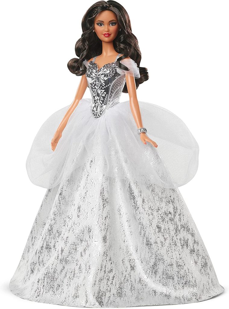 Barbie Magia delle Feste 2022 castana latina capelli lunghi abito argentato - Novità Natale Capodanno 2022 prezzo vendita online